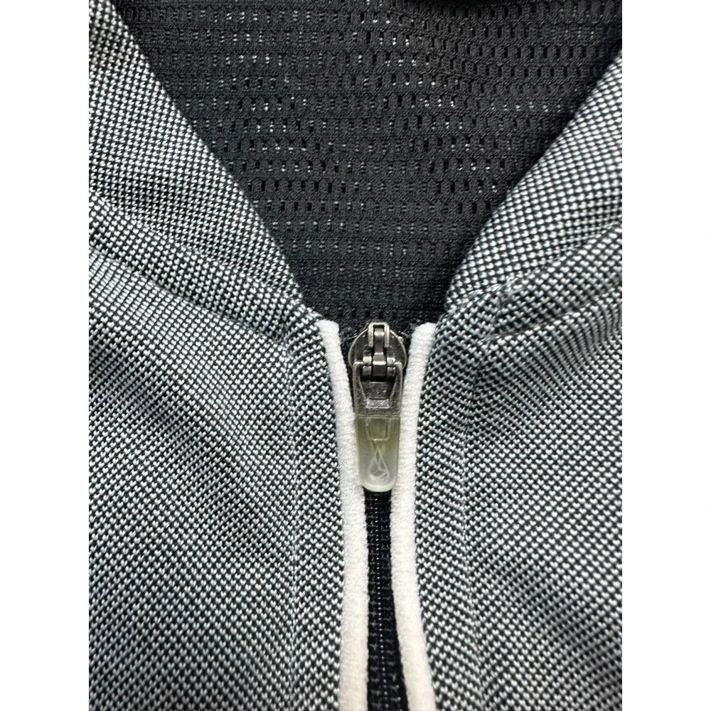 Nike Sleeveless‎ Running Vest Youth Girls S Grey Dr-Fit Logo Zip-Up Athletic